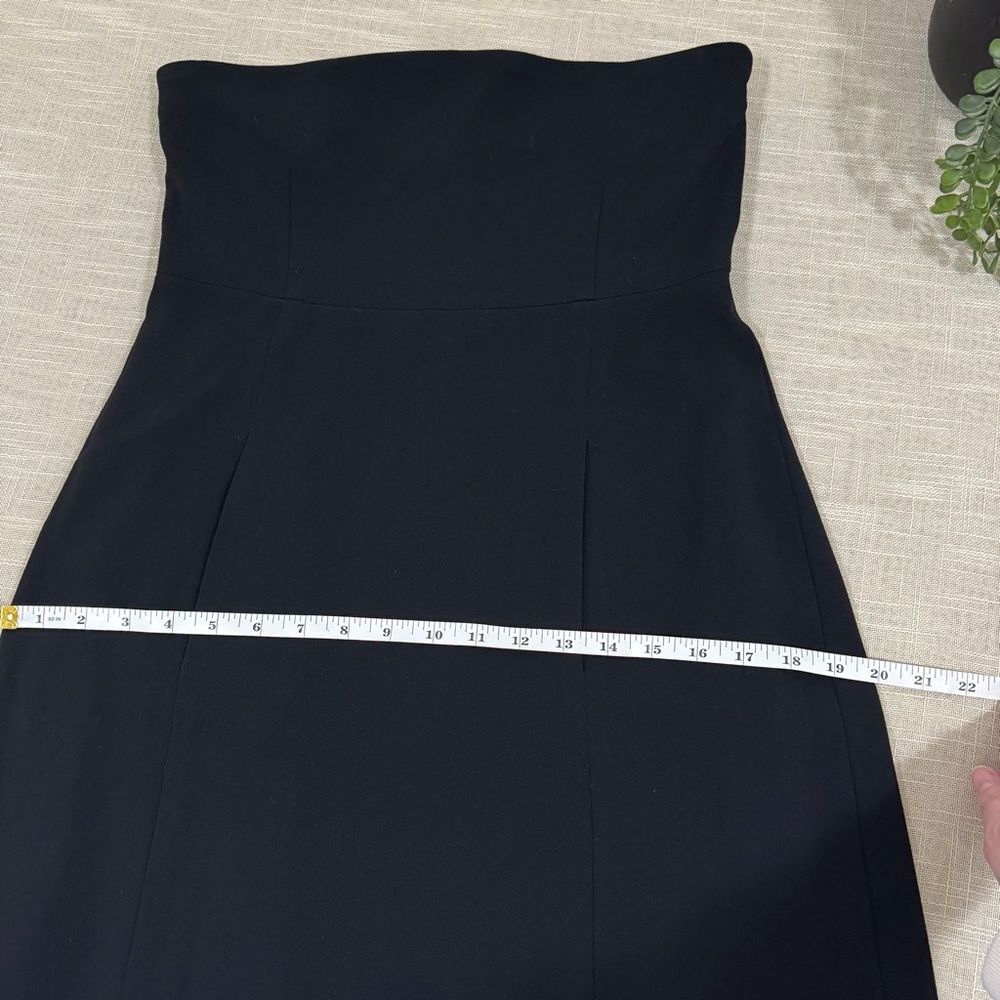 NWT Vintage 90s Ralph Lauren Strapless Black Midi Dress Pockets Size 10 - Picture 6 of 11